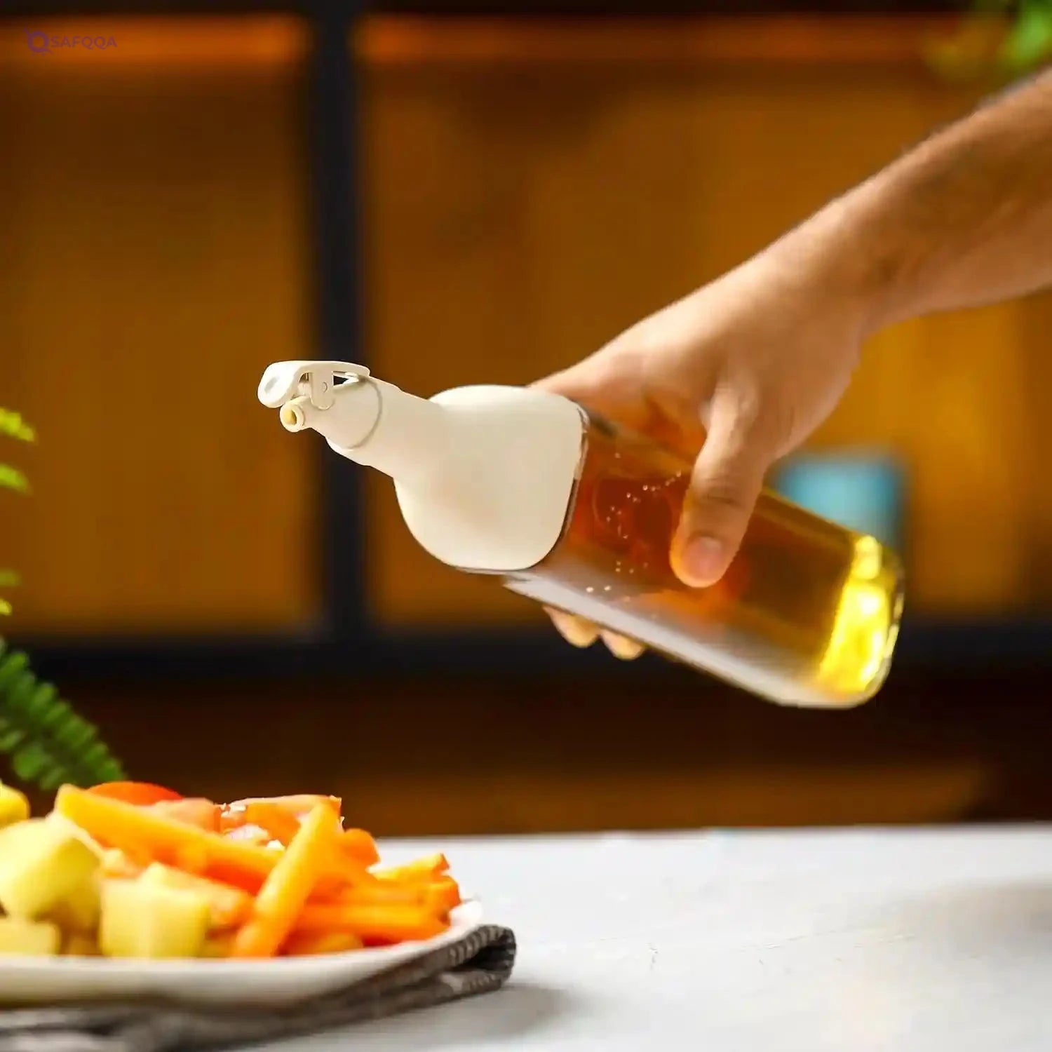 Generic 550ml Jumbo Oil and Vinegar Bottle with Airtight Seal - Safqqa