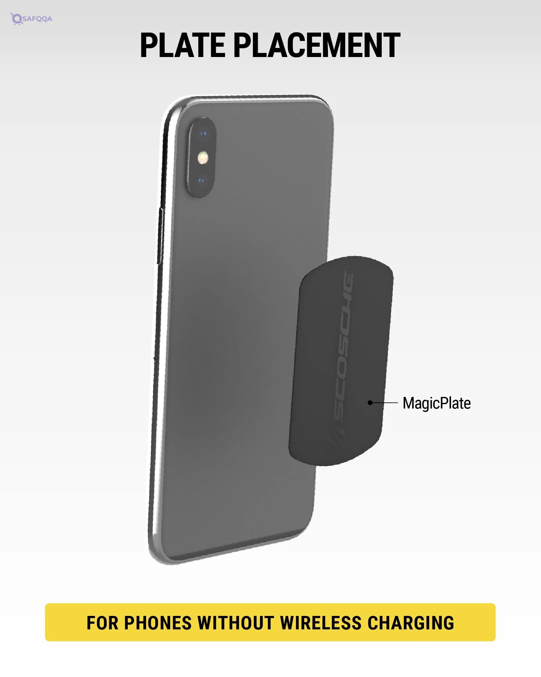 Scosche MagicMount Phone Replacement Plate Kit – Extra Strength Magnetic Hold - Safqqa