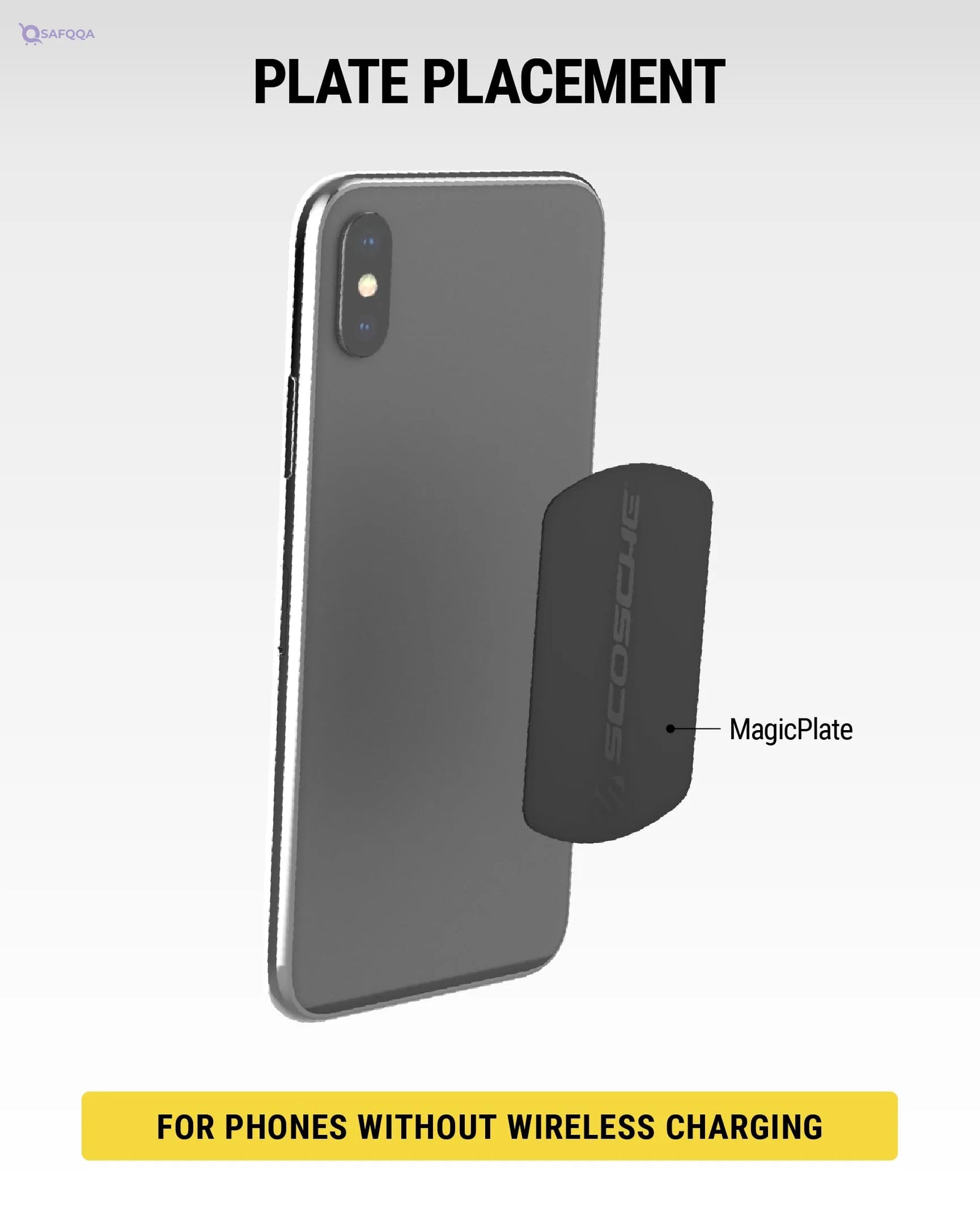 Scosche MagicMount Phone Replacement Plate Kit – Extra Strength Magnetic Hold - Safqqa