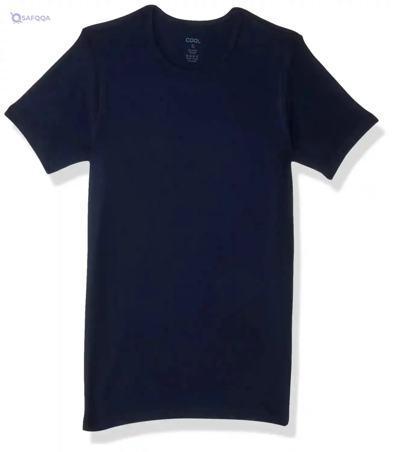 Cool Plain Short Sleeve Round Neck Undershirt for Men - Safqqa
