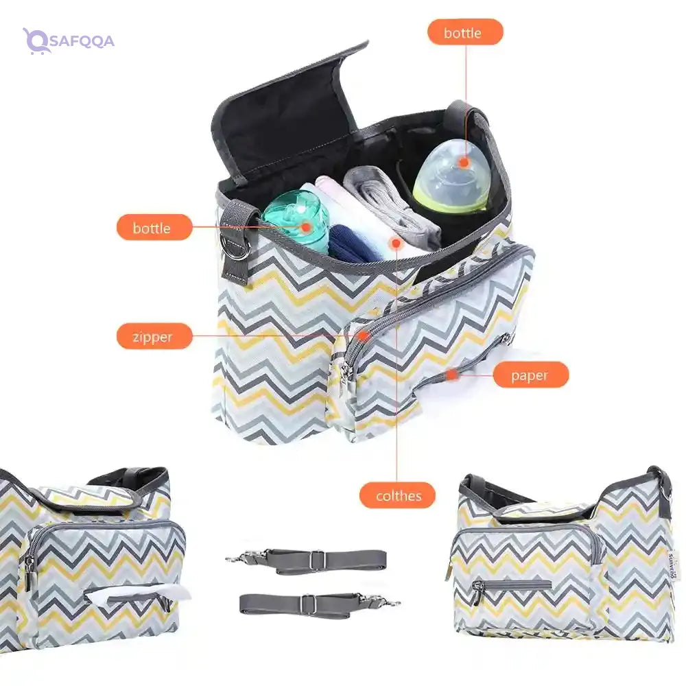 TEKNUM Travel Lite Stroller – Sunveno Baby Stroller Organizer – Yellow Wave - Safqqa