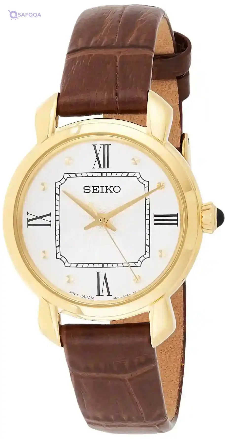 Seiko Classic White Dial Brown Leather Ladies Watch - SUR500P1 - Safqqa Egypt
