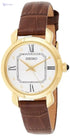 Seiko Classic White Dial Brown Leather Ladies Watch - SUR500P1 - Safqqa Egypt