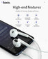 HOCO M64 - Melodious Wire Control Earphones With Mic - White, Wired - Safqqa