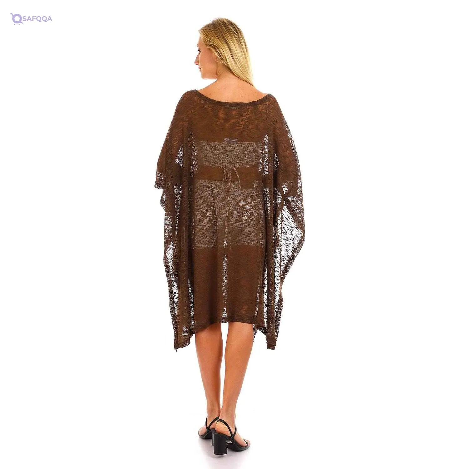 JAMILA Women Knitted Loose Wide Round Cover up OUTERWEAR - Safqqa Egypt