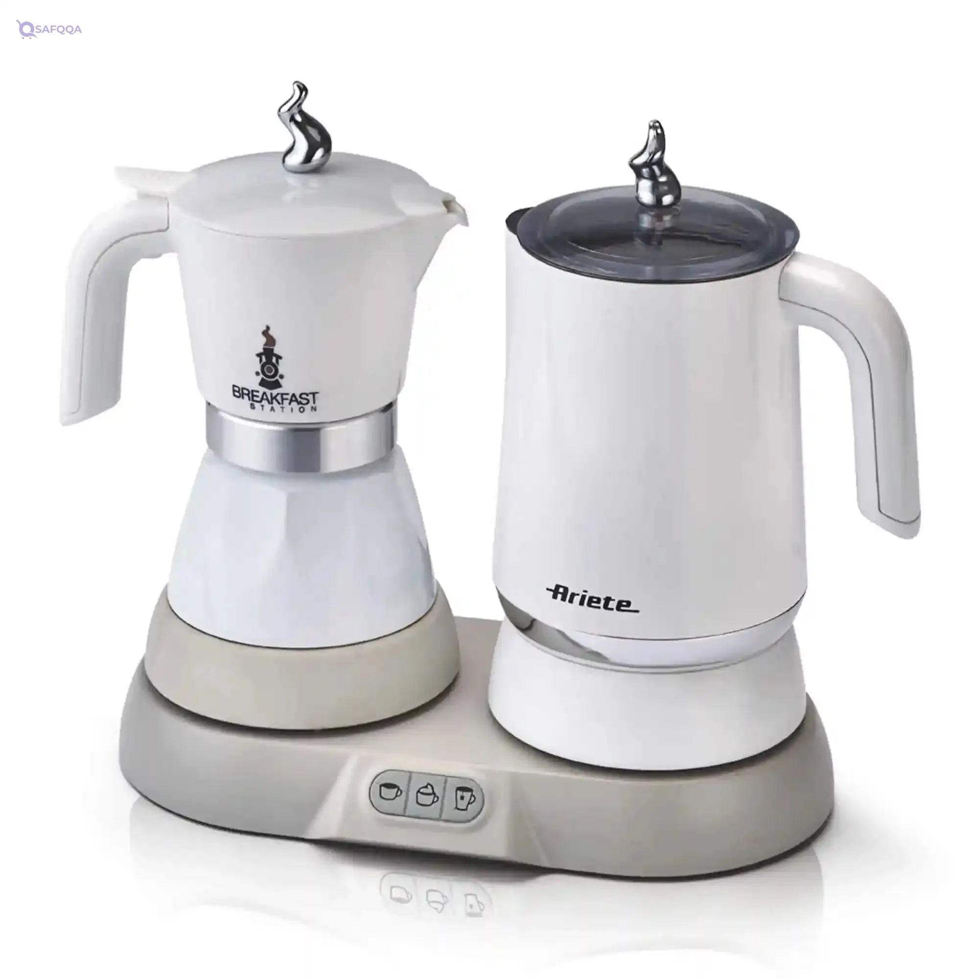 Ariete 1344, Breakfast Station, 3 Products in 1: Moka Pot, Kettle, Hot and Cold Milk Frother - Safqqa