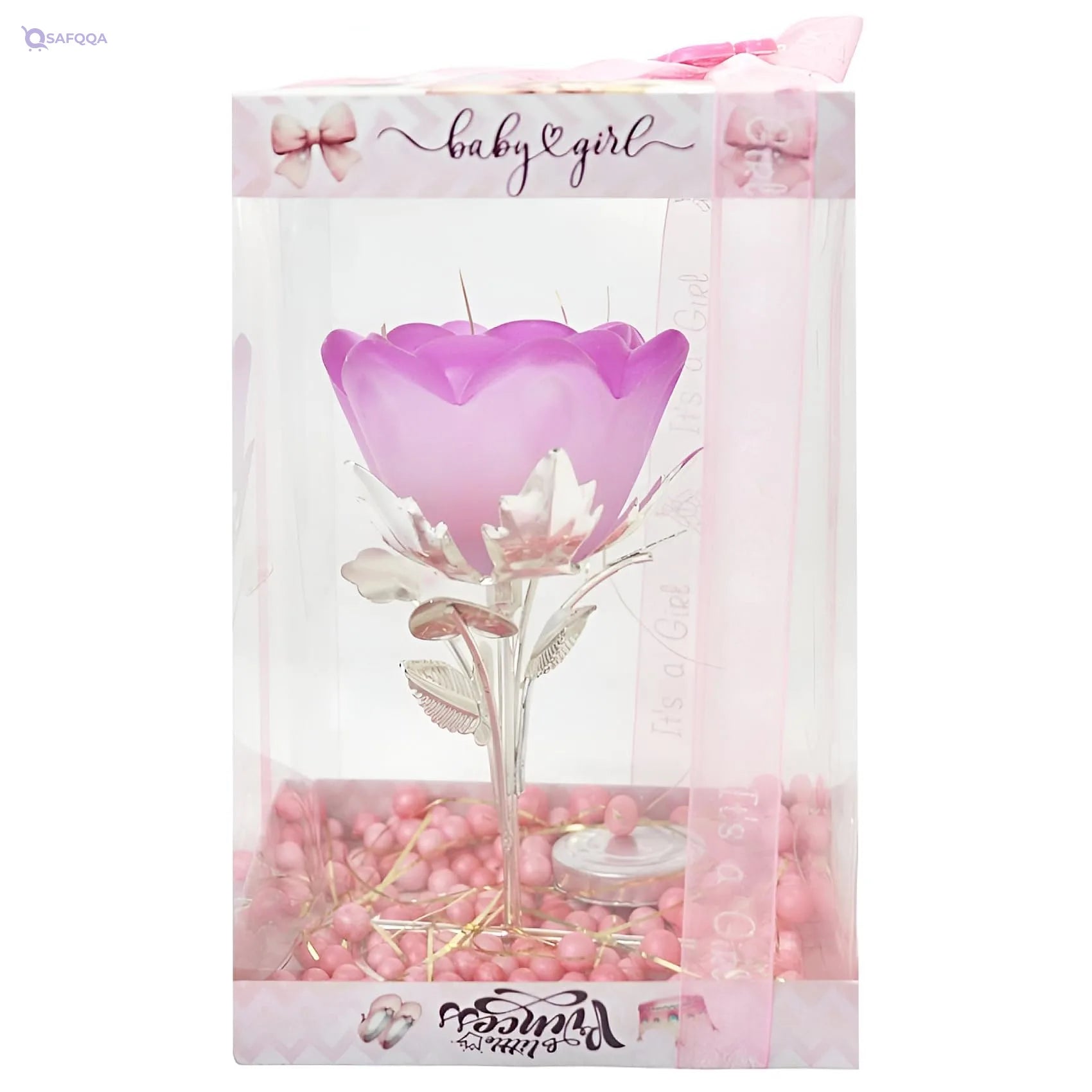 Welcome Gift Set For Baby Shower Shape Candle For Girls - Safqqa
