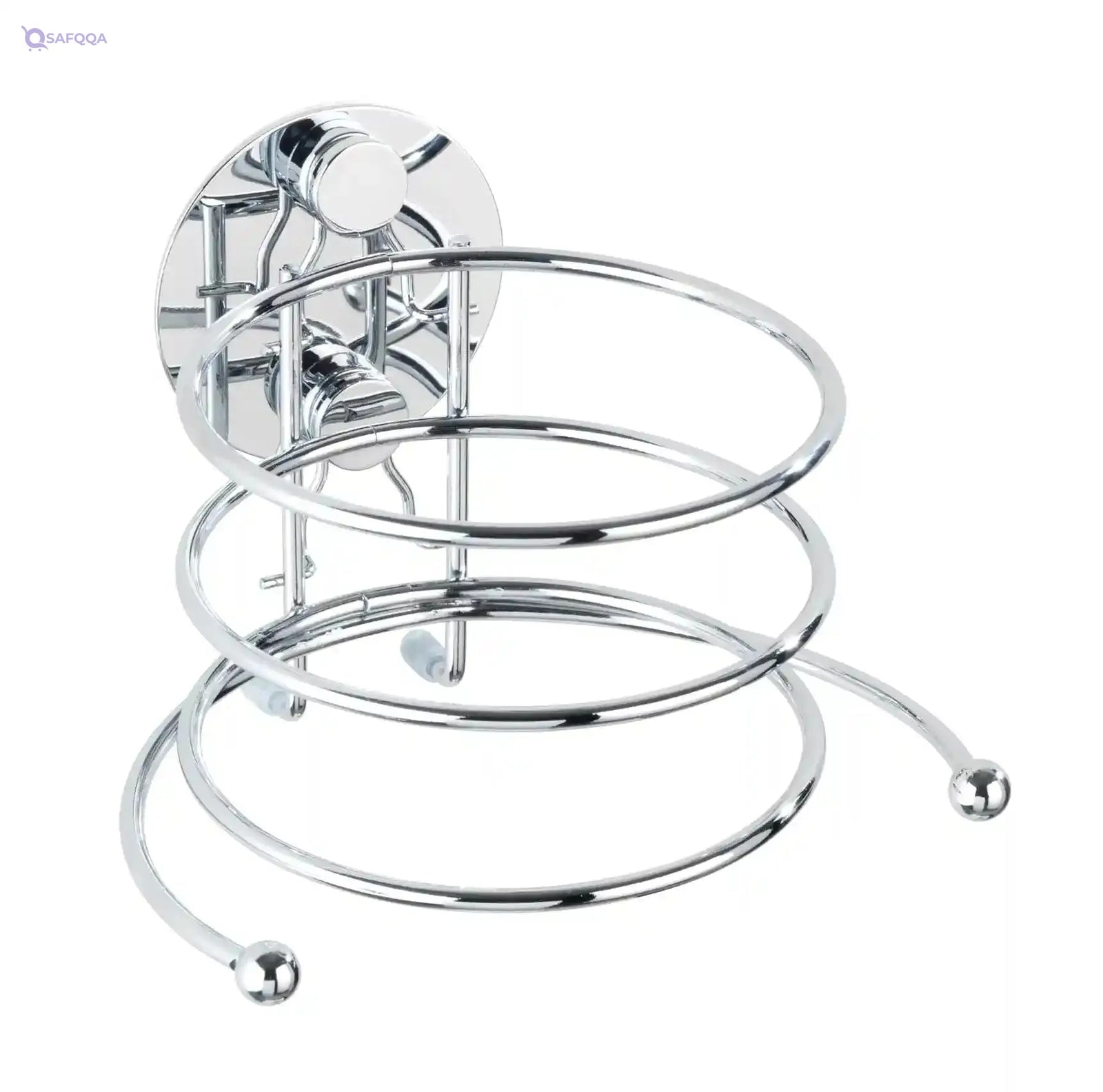 WENKO Hair Dryer Holder, Steel, Cosmetic Styling Tool Organizer for Bathroom, Home Bedroom Accessory, 14 x 7.5 x 11.5 cm - Safqqa