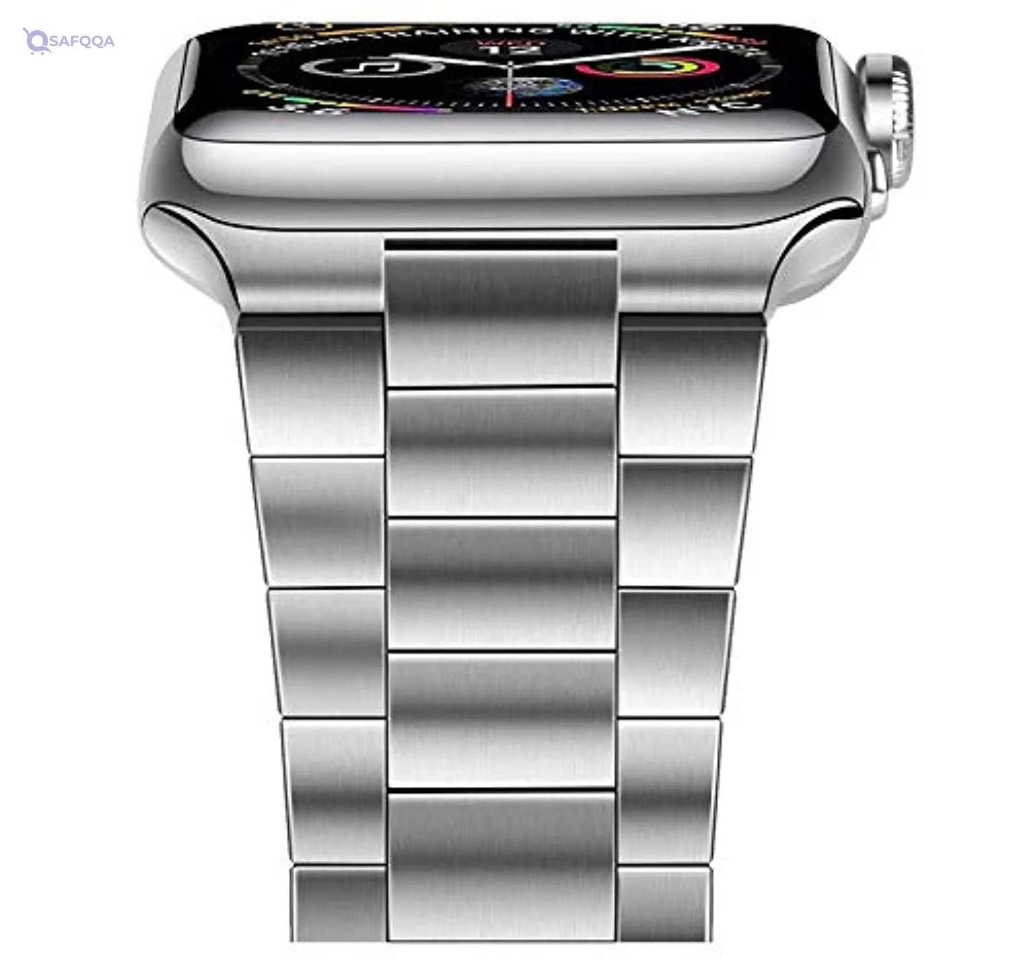 Watch band 42mm 44mm , stainless steel metal wristband strap bracelet for apple watch band 42mm44mm series 5 series 4 iwatch bands (silver - Safqqa