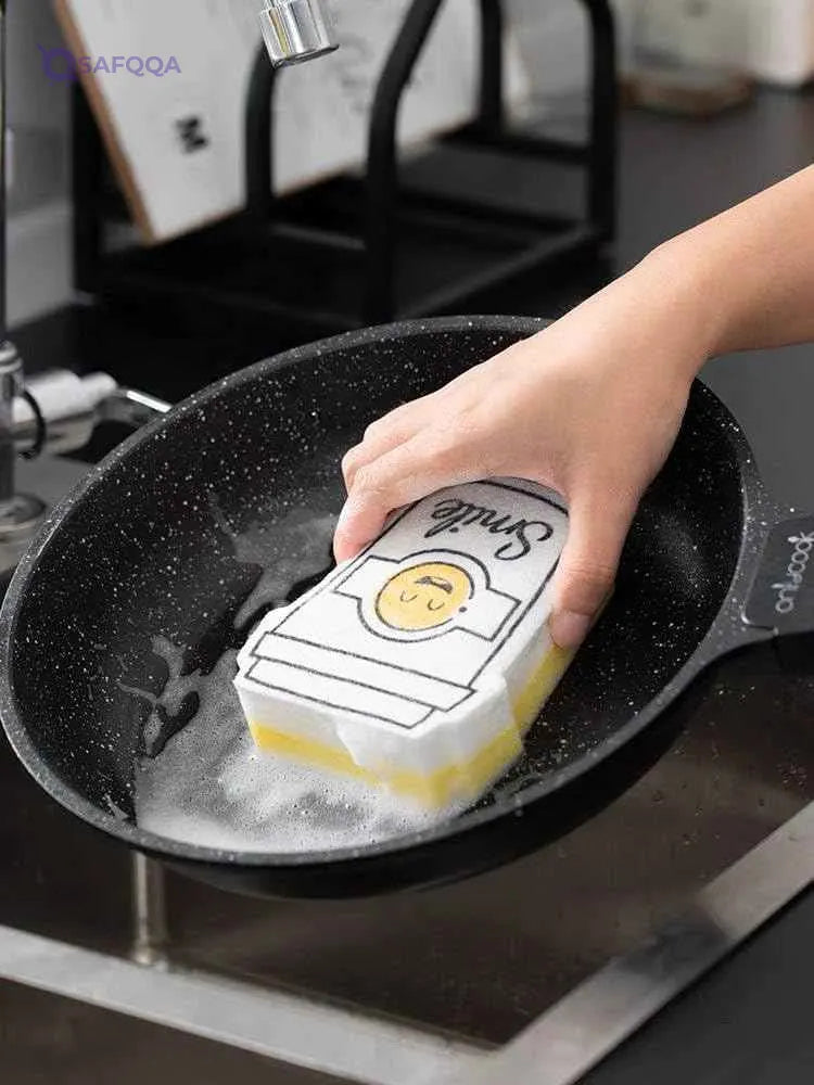 Dishwashing Sponge Set – 4 Different Shapes - Safqqa