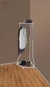 WENKO Coat Rack Freestanding, Clothes Hanger Stand for Entryway, Coat Rack with Shoe Storage, Adjustable Corner Coat Rack, White/Chrome, Holds up to 110lbs, 27.6 x 44-65.4 x 21.7 in - Safqqa