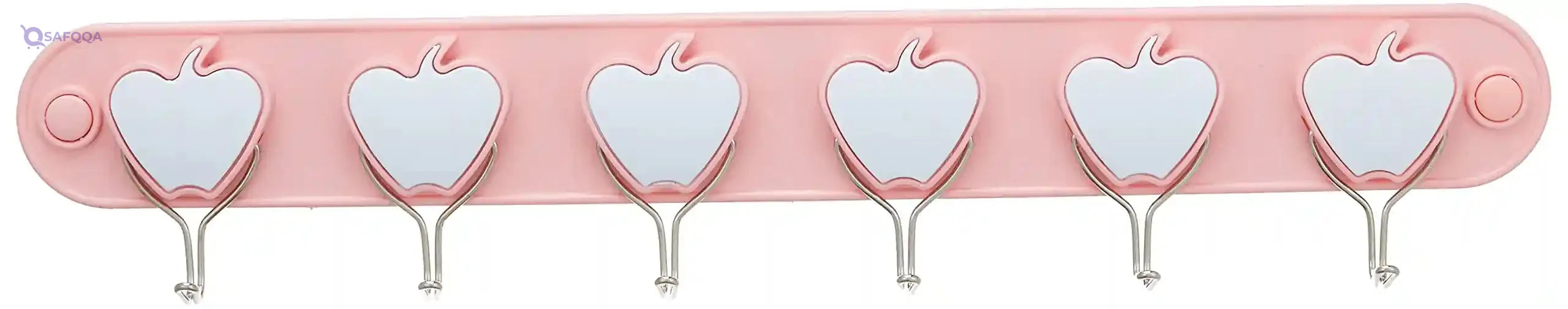 Bager Heart Plastic Hanger  1  Pieces, 6 Rings Each - Safqqa