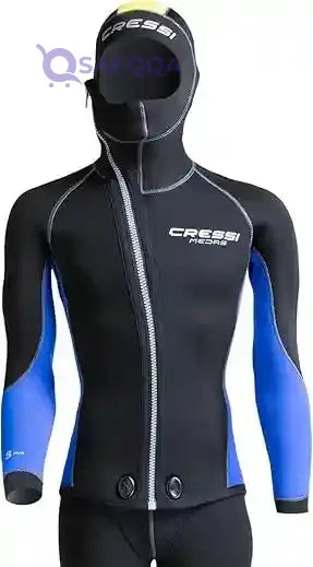 Cressi Men's Medas 5mm Neoprene Wetsuit Jacket Longjohn - Black/Blue ( Pack of 1 ) (Jacket) - Safqqa Egypt