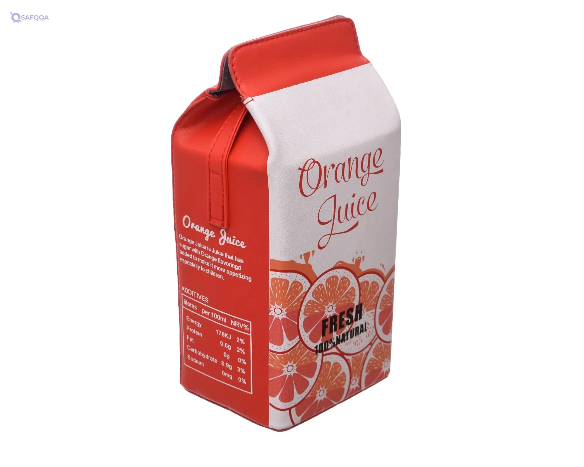 Generic Leather bag in the shape of an orange juice bottle, with a long strap, for Kid's - Safqqa