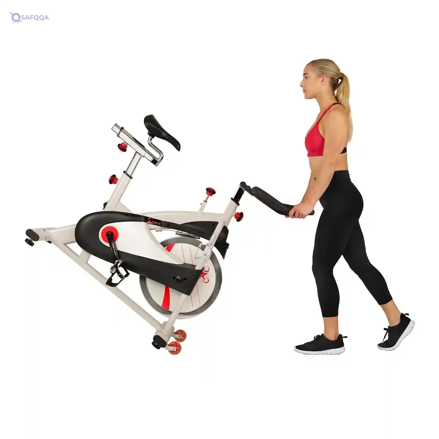 Sunny Health & Fitness - Indoor Cycling Exercise Bike with Clip-In Pedals - SF-B1509/C - Safqqa