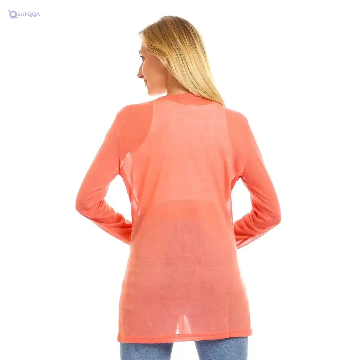 JAMILA Side Pockets Open Neckline Cardigan For Women,Durable stitching for long-lasting wear. - Safqqa
