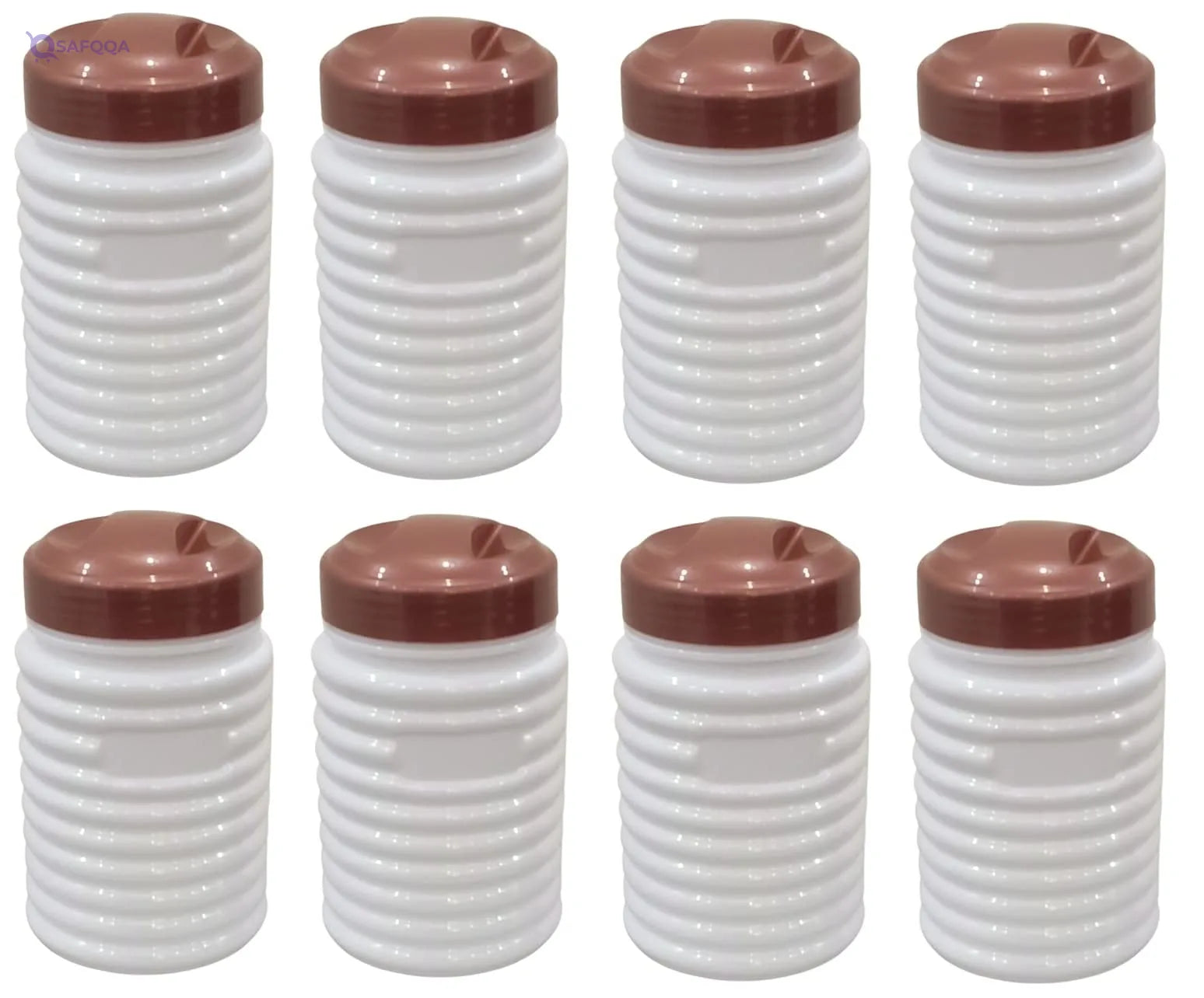 Winner plast Spice jar set ,8 pieces Made from durable, high-quality plastic - Safqqa