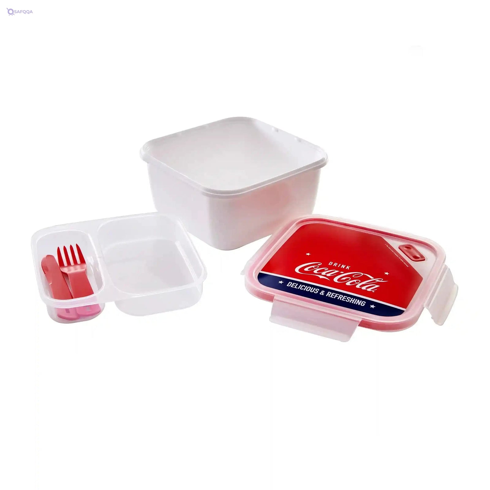 Snips Coca-Cola Square Lunch Box 1.4 L- Made in Italy Lunch Box 0% Bpa - Safqqa