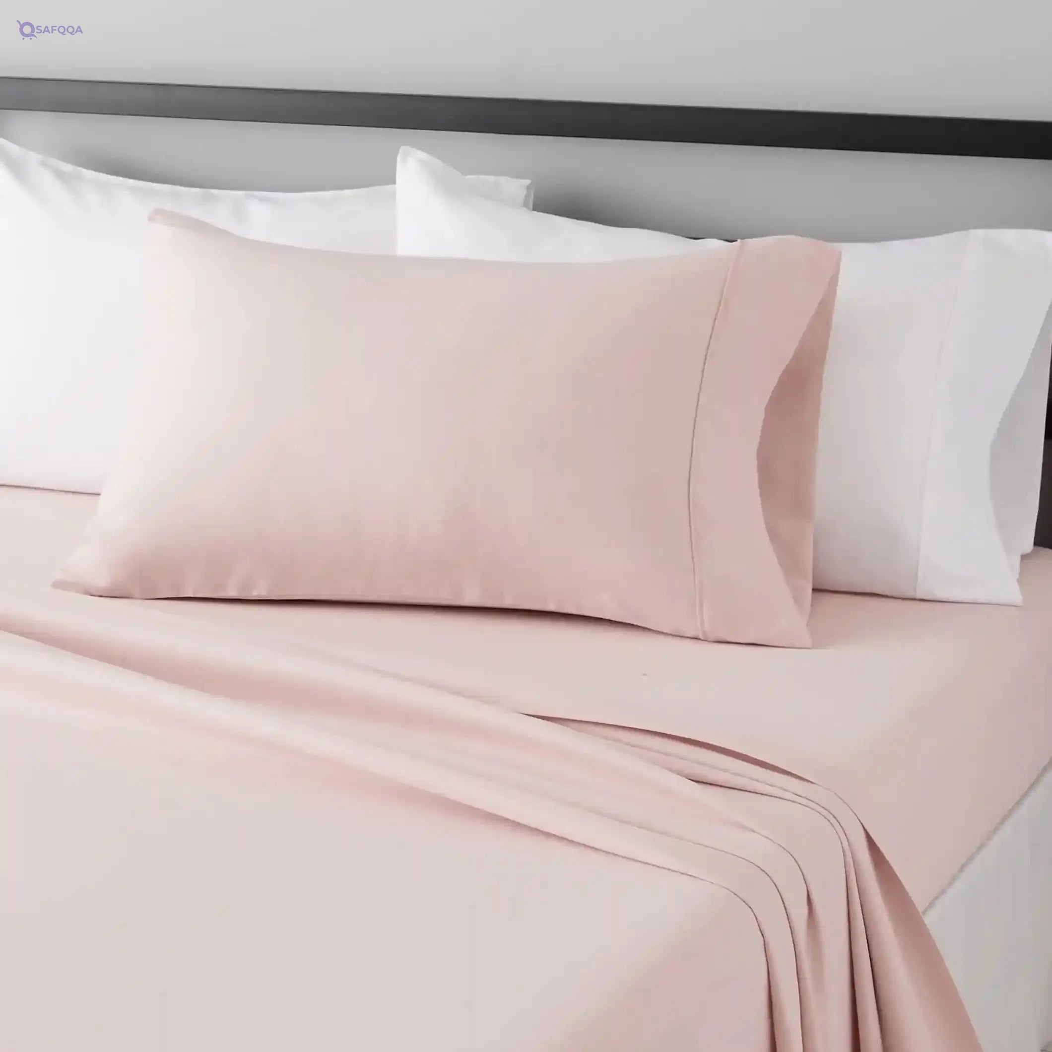 Generic Lightweight Super Soft Easy Care Microfiber 3-Piece Bed Sheet Set with 35.56 CM Deep Pockets, Twin, Blush Pink - Safqqa