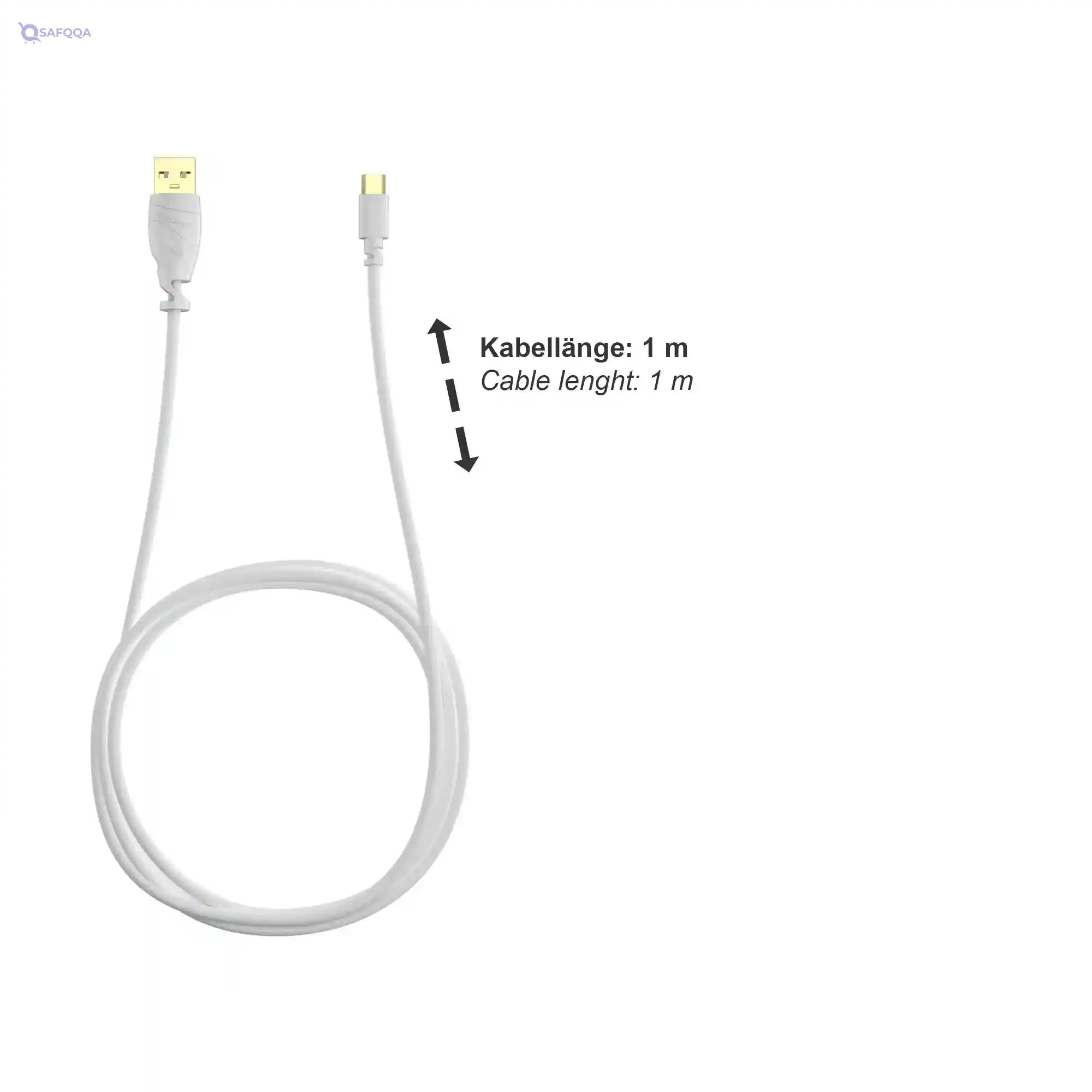 KabelDirekt 551 1m Micro USB Cable (USB 2.0, Synch & Charge Cable) TOP Series white - Safqqa Egypt
