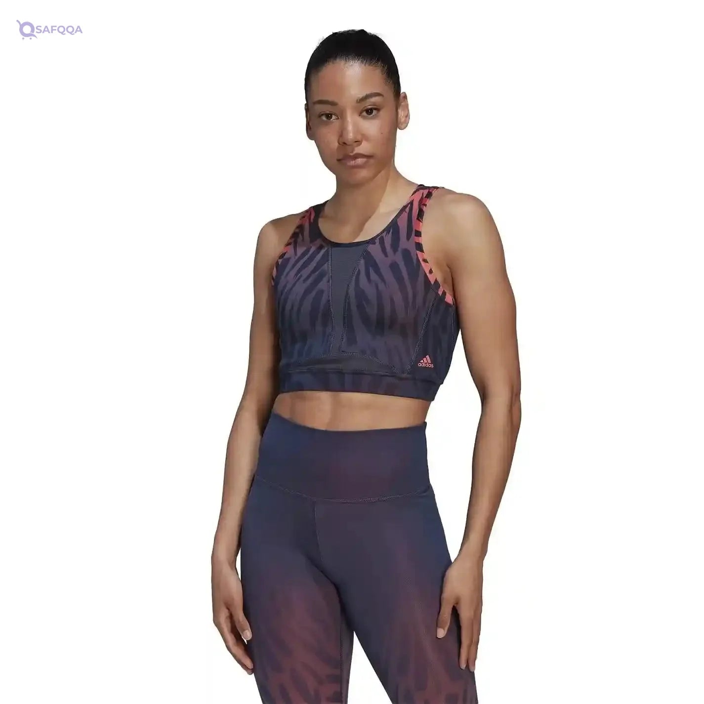 Adidas TRN TIGR AOP Training Semi-Turbo Workout Bra – Light Support - Safqqa