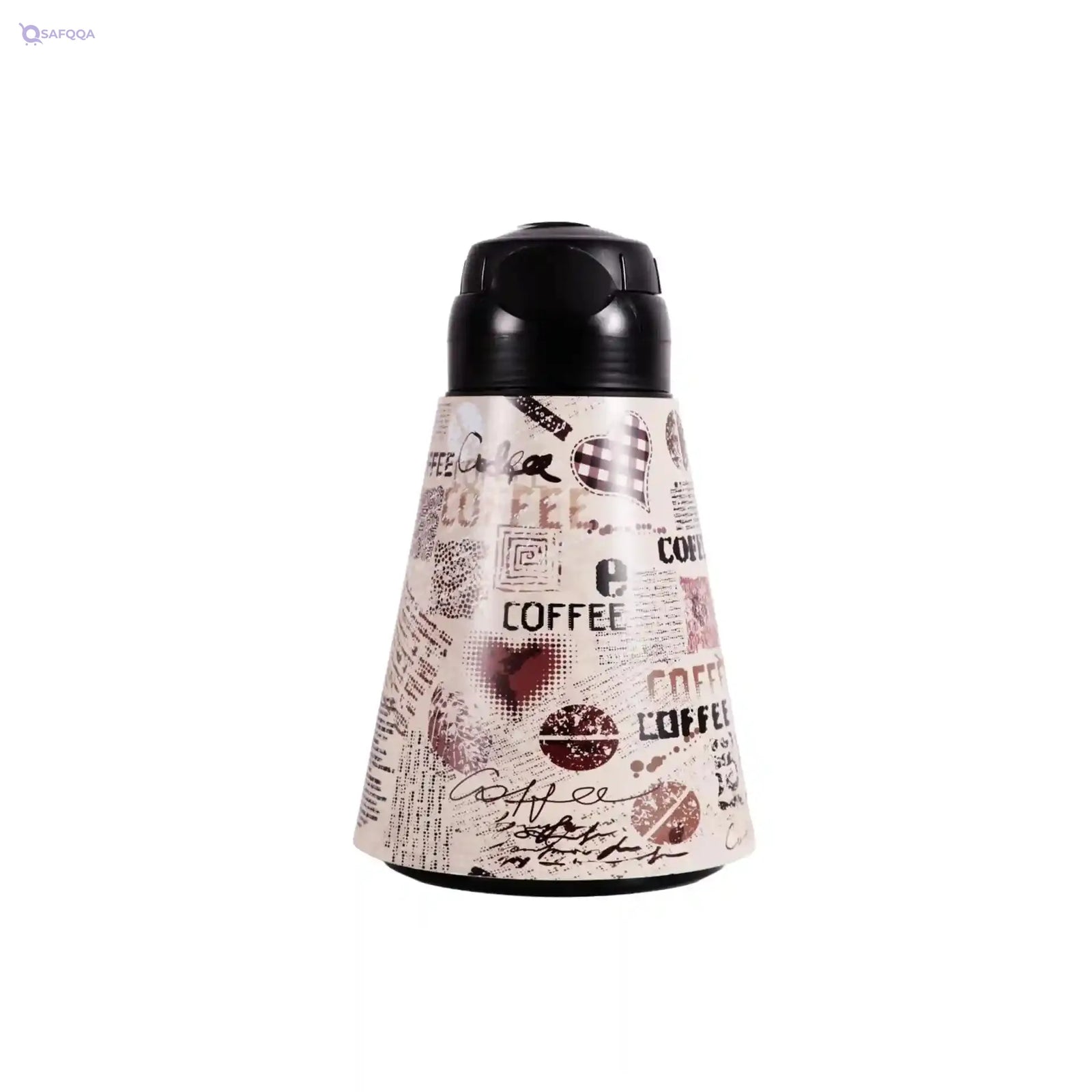 Herevin Conical Vacuum Flask – 1.2L Stainless Steel, Offwhite, Made in Turkey - Safqqa