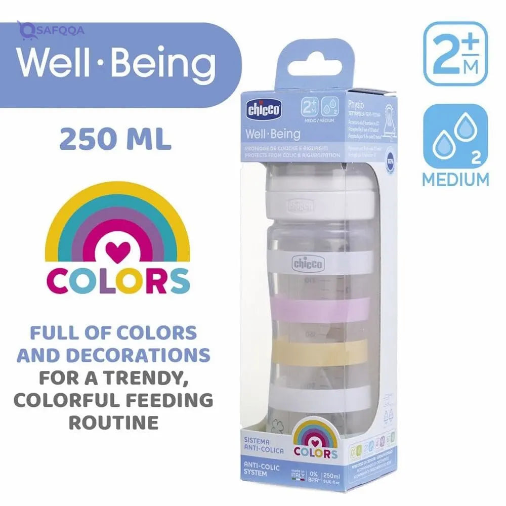 Chicco Baby Feeding Bottle – 250 ml - Safqqa