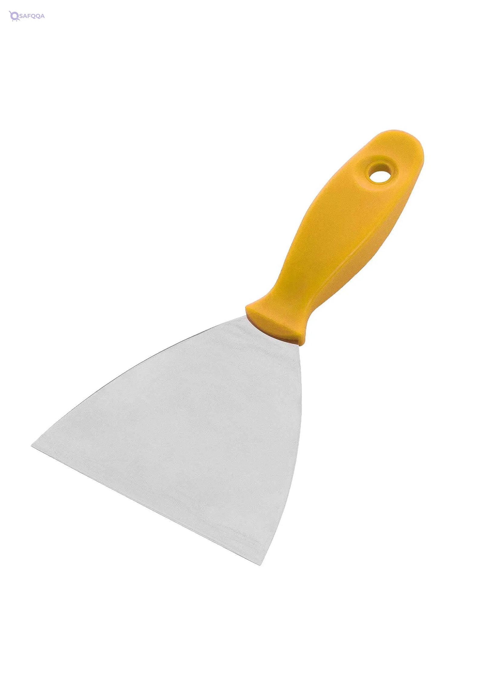 Maya Stainless Steel Spatula with PP Handle Stiff ( 120 mm ) Yellow 88102 - Safqqa Egypt
