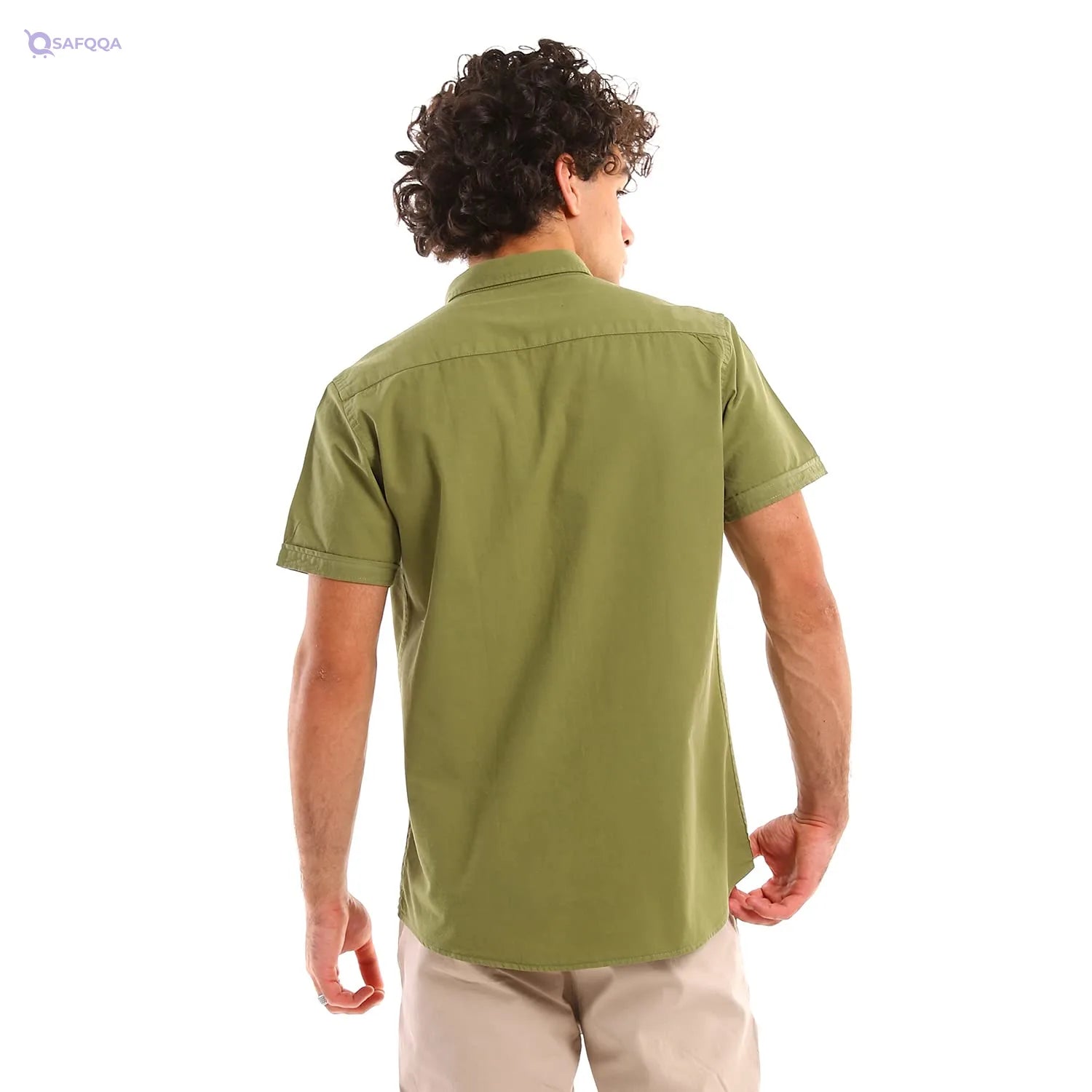 Andora Short Sleeves Solid Summer Shirt For Men,Soft, breathable fabric for all-day wear. - Safqqa