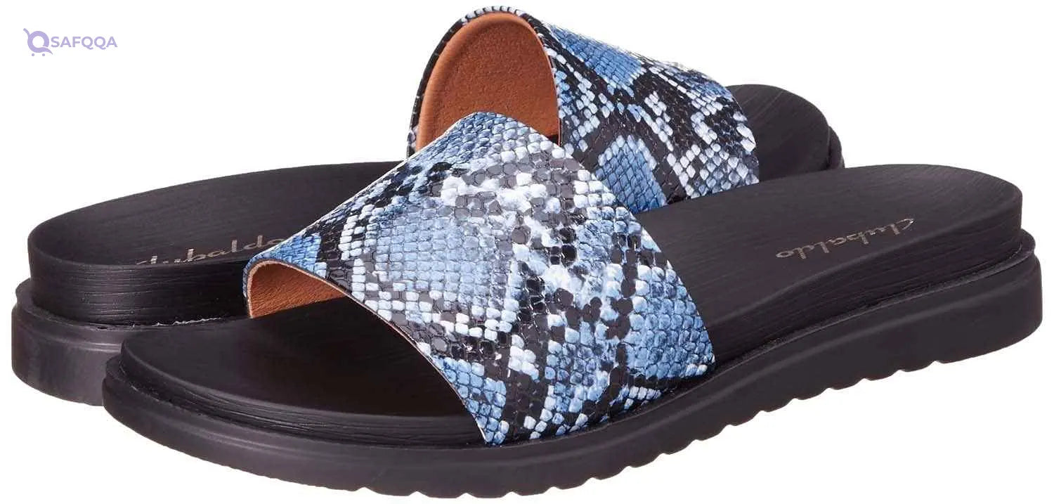 Club Aldo Snakeskin Embossed Faux Leather Round-Toe Slide Slippers For Women - Safqqa Egypt
