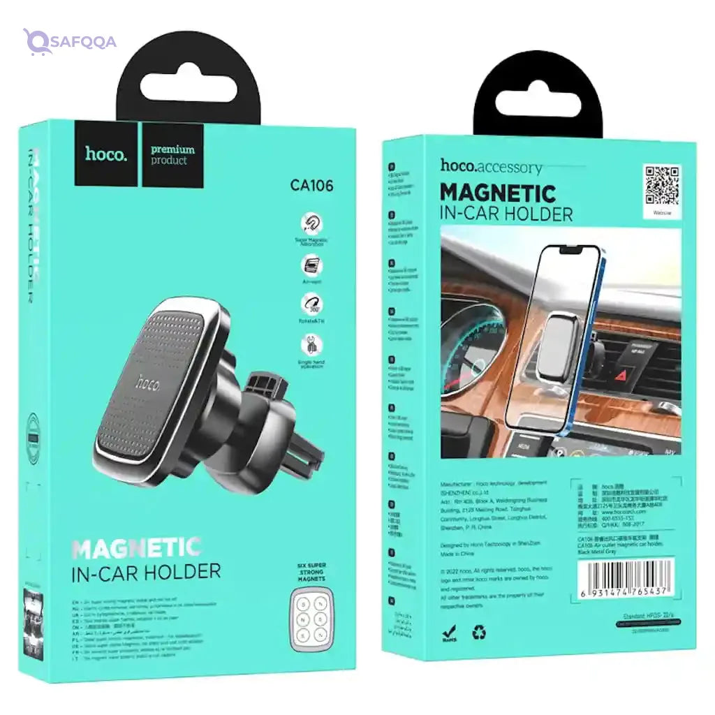 HOCO CA106 Magnetic Car Air Vent Phone Holder - Safqqa