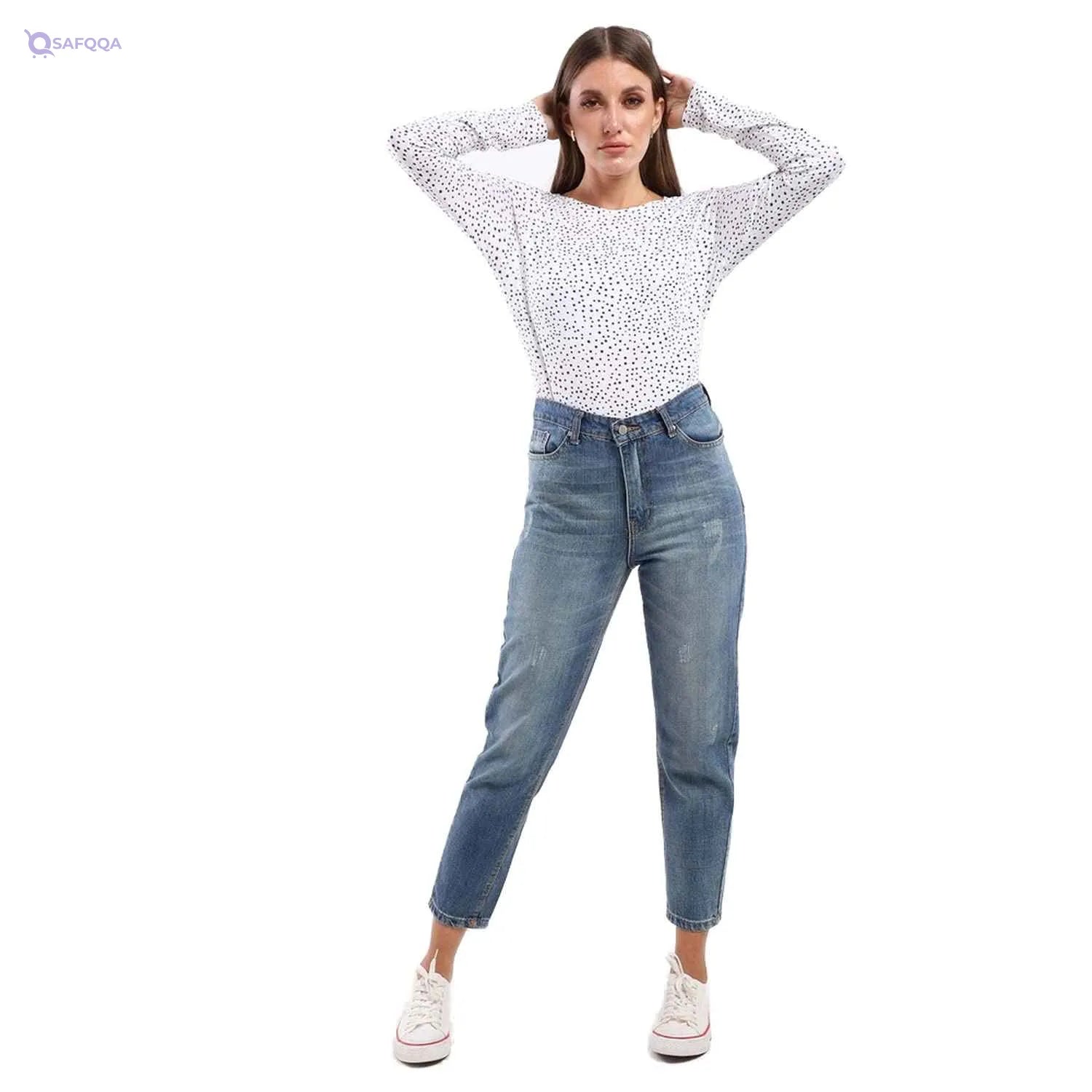 ESLA Long sleeved printed top Blouses For Womens - Safqqa Egypt