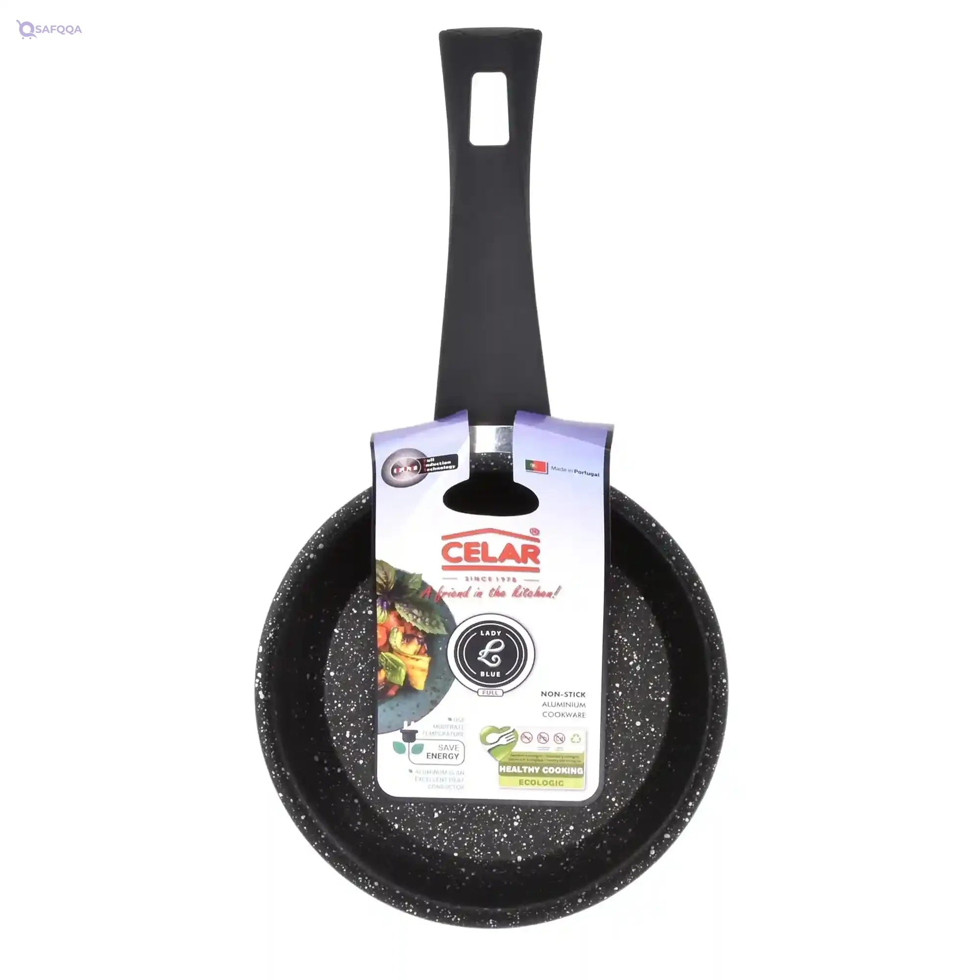 Celar Aluminum Lady Blue Saucepans with Lid, 16 cm Diameter, Induction + Gas Stove, Made In Portugal - WITHOUT BOX - Safqqa