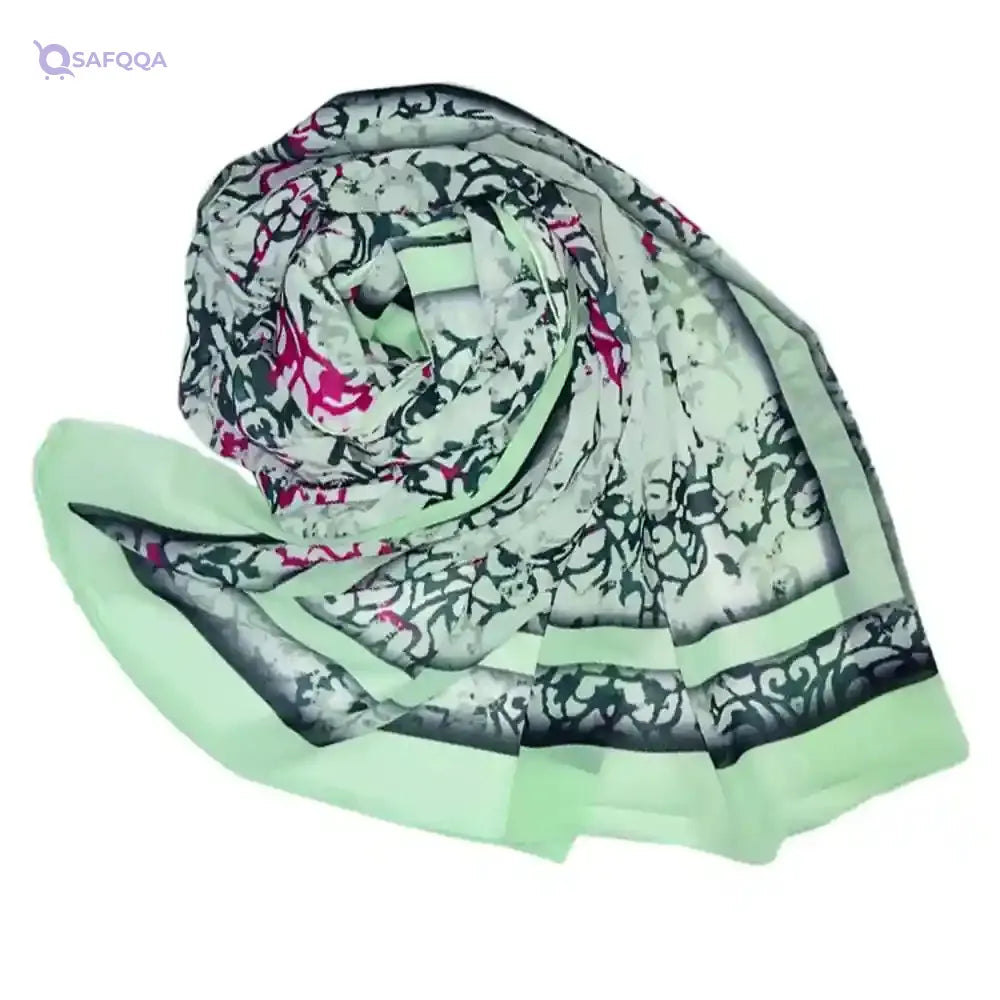 EL Modather Chiffon Crepe Scarf for women 195 * 70cm-Multicolor - Safqqa Egypt