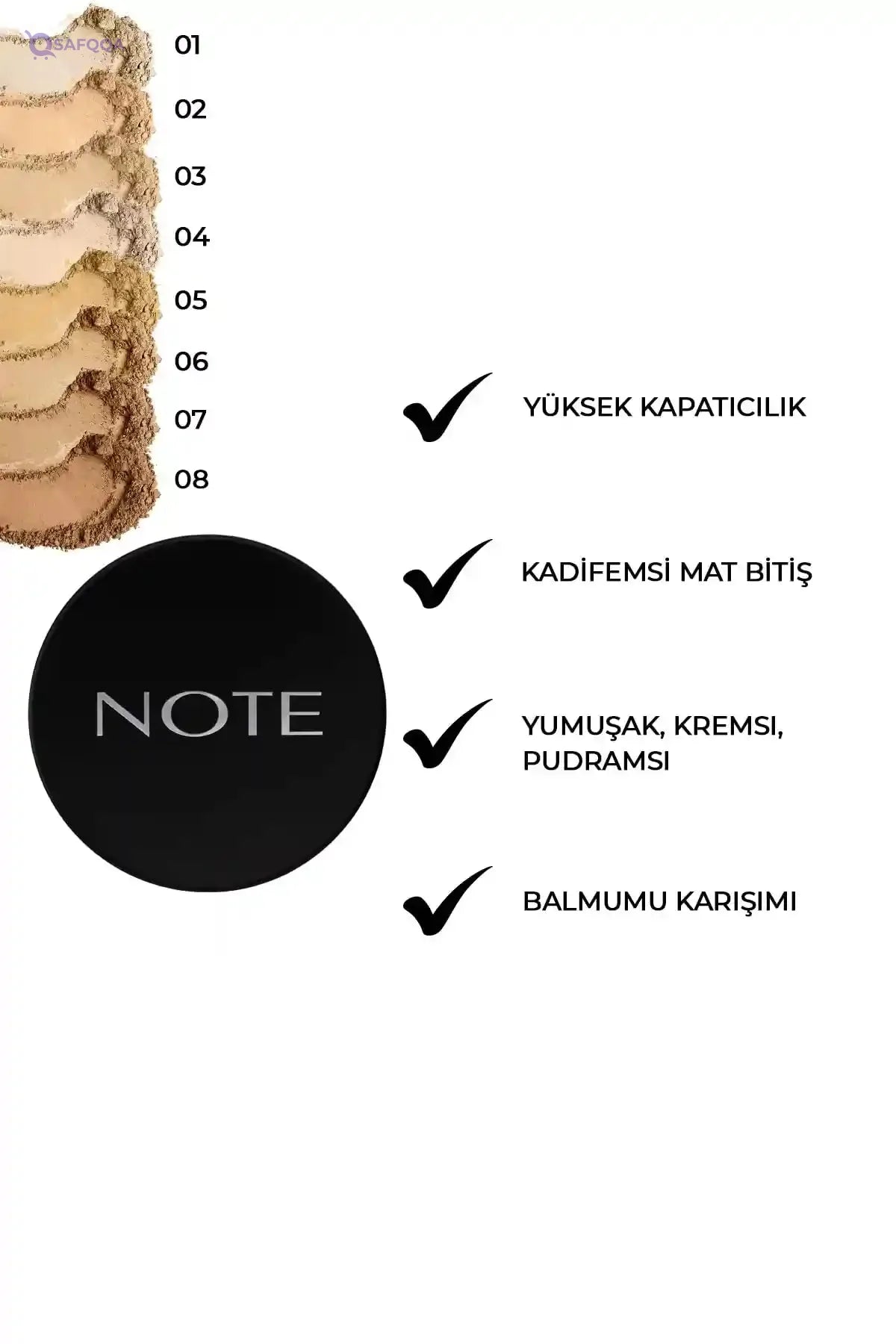 Note Cosmetique Luminous Silk Compact Powder 06 Dark Honey - Safqqa