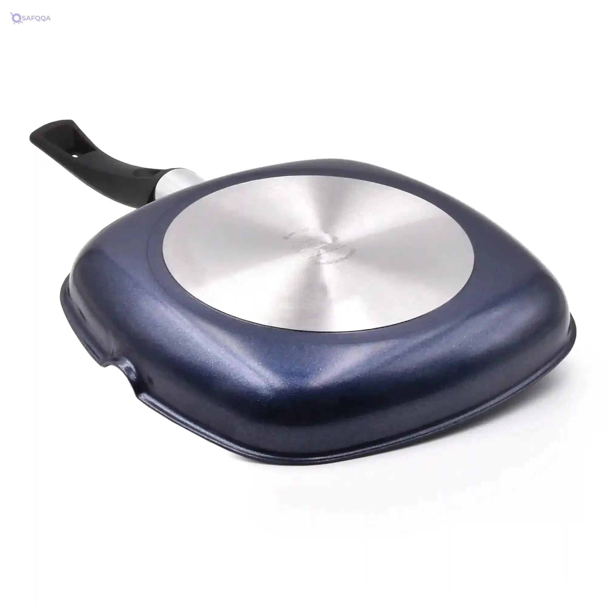 Celar Aluminum Blue Square Grill Pan, 26 cm Diameter, Induction + Gas Stove, Made In Portugal - Safqqa