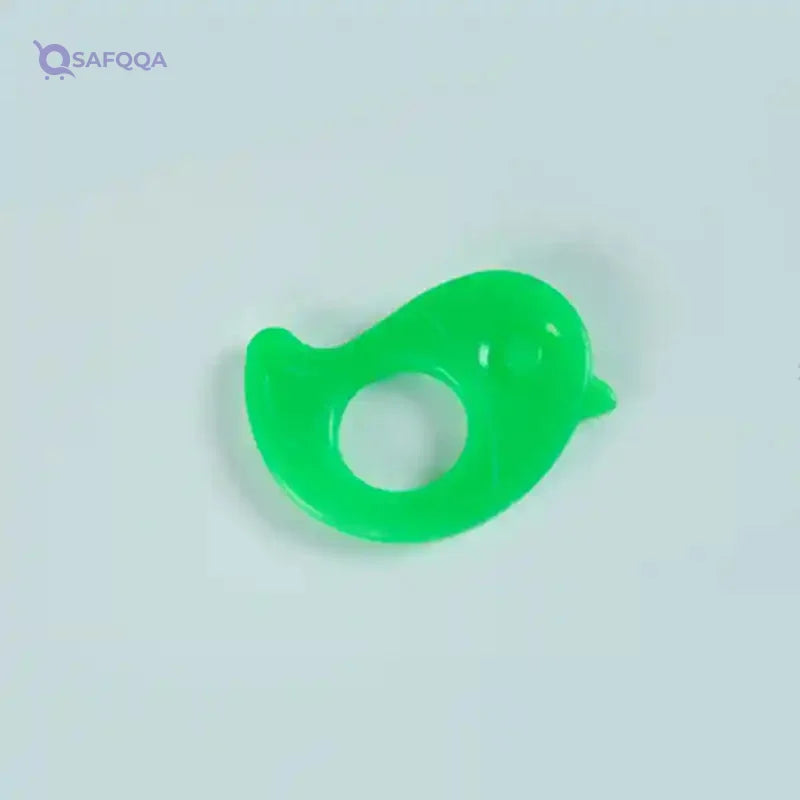 Nice Baby teether For Child, green bird-shaped - Safqqa