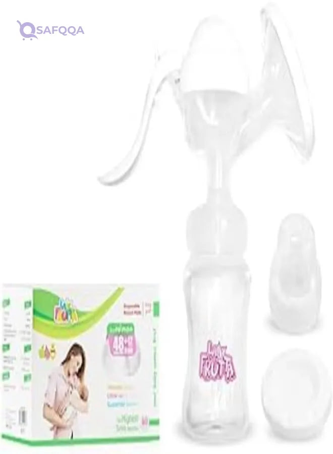 La Frutta (New Wide Neck Manual Breast Milk Pump + 60 Pcs Breast Pads) - Safqqa