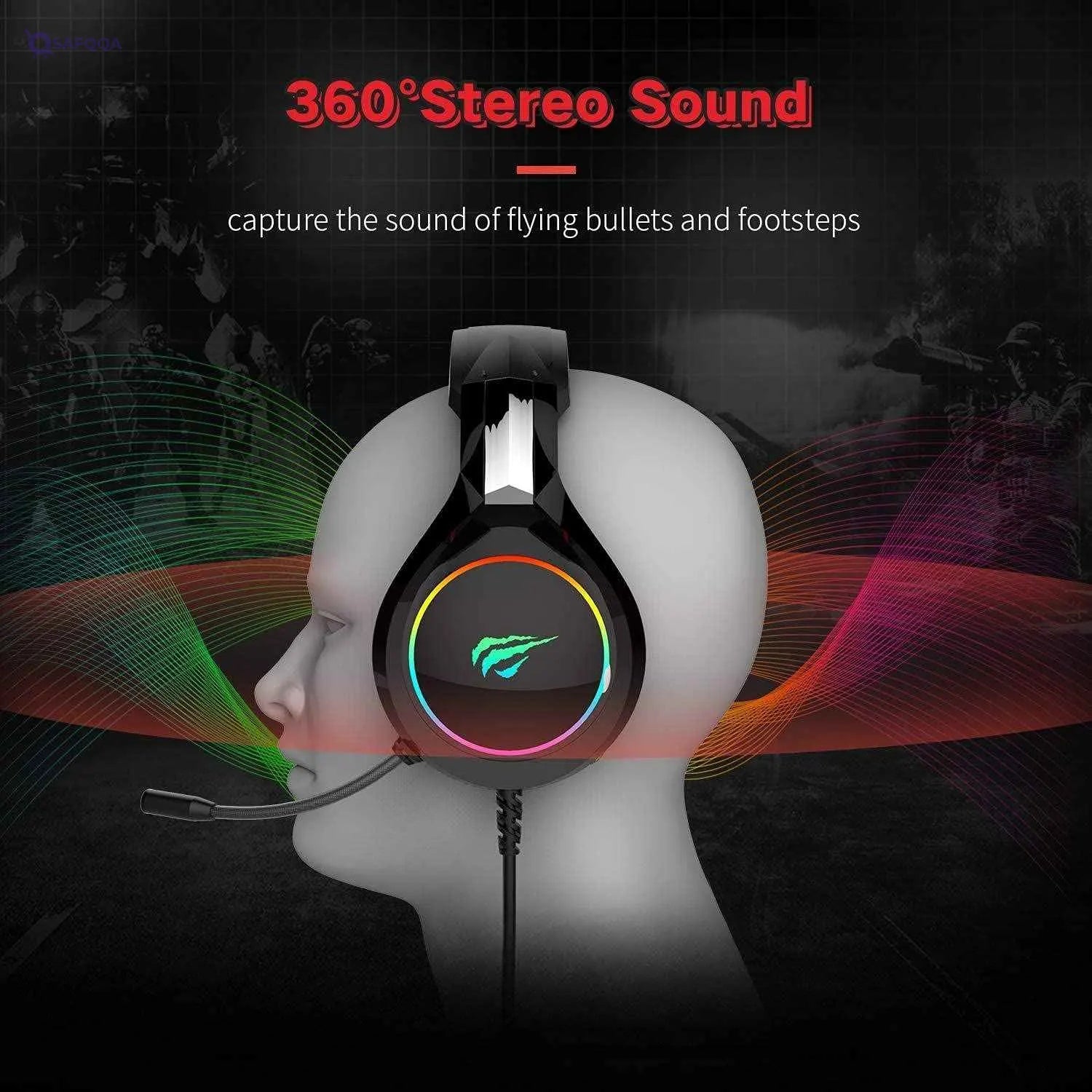 HAVIT HV-H2232D E-Sports Gaming Headphone - Safqqa