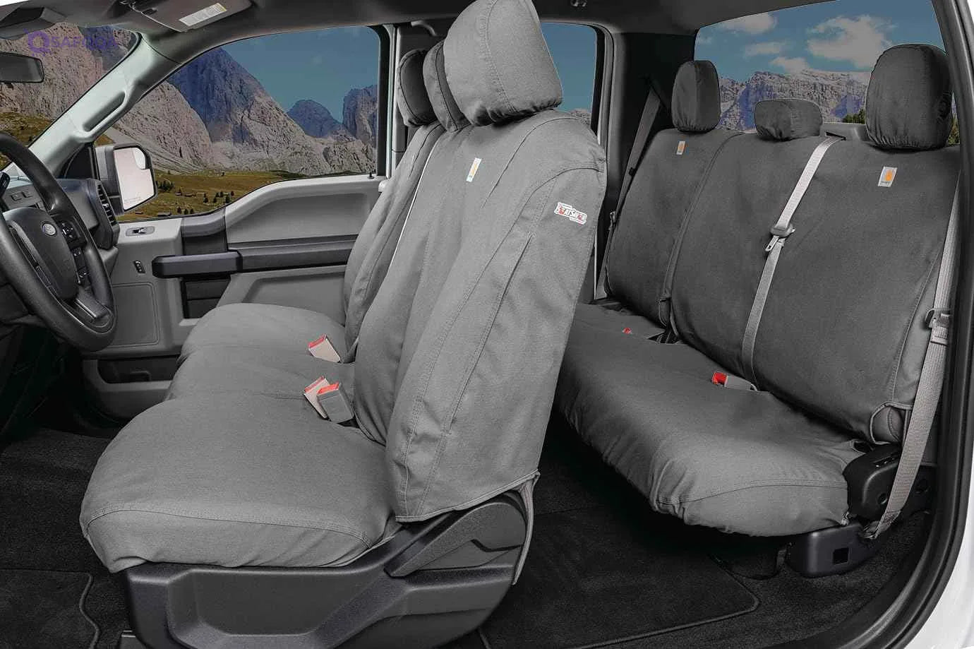 Covercraft Carhartt SeatSaver Custom Seat Covers | SSC2509CAGY | 1st Row Bucket Seats | Compatible with Select Toyota Models, - Safqqa