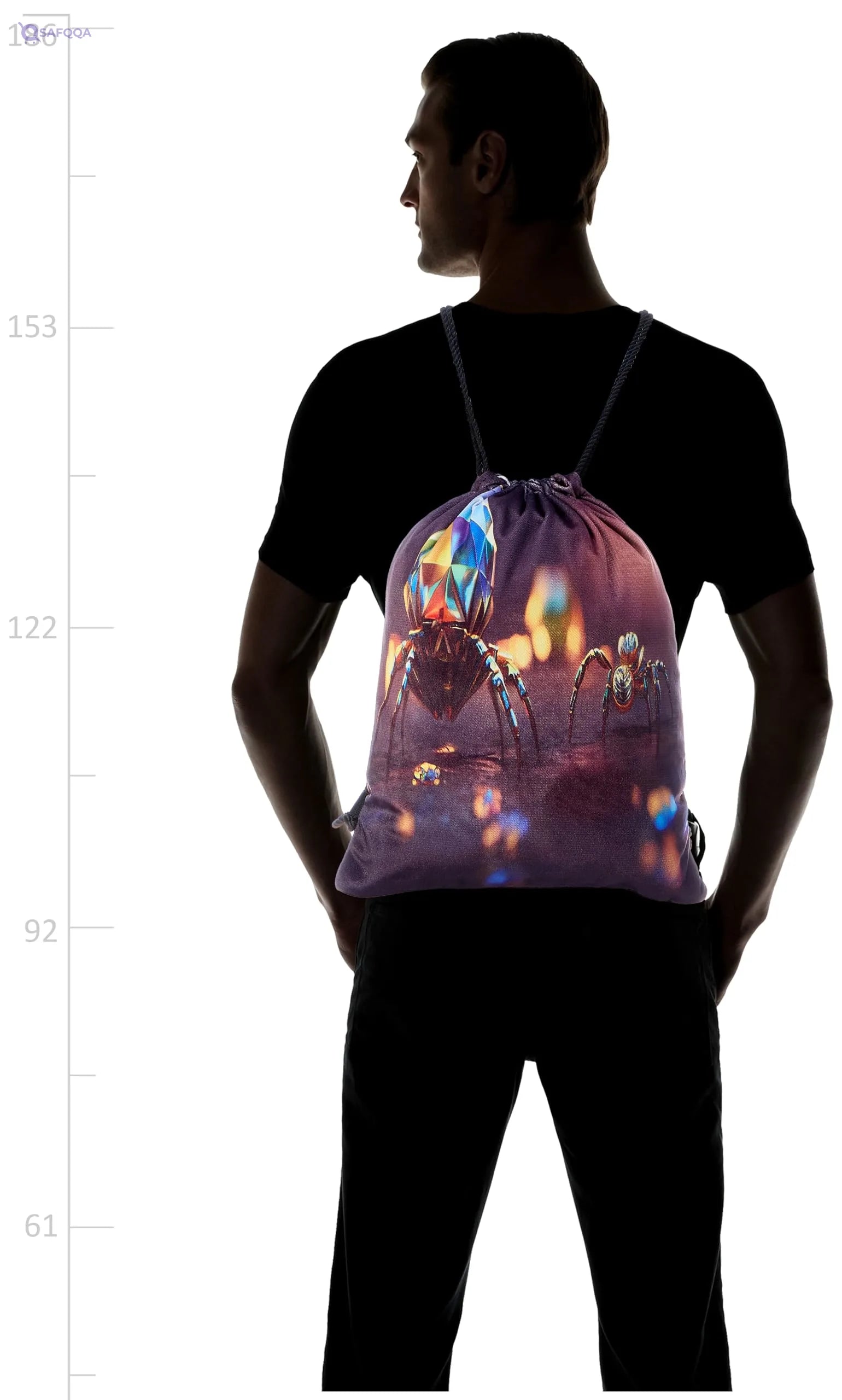 TAT DRAWSTRING BAG - 610, MultiColor, Large - Safqqa