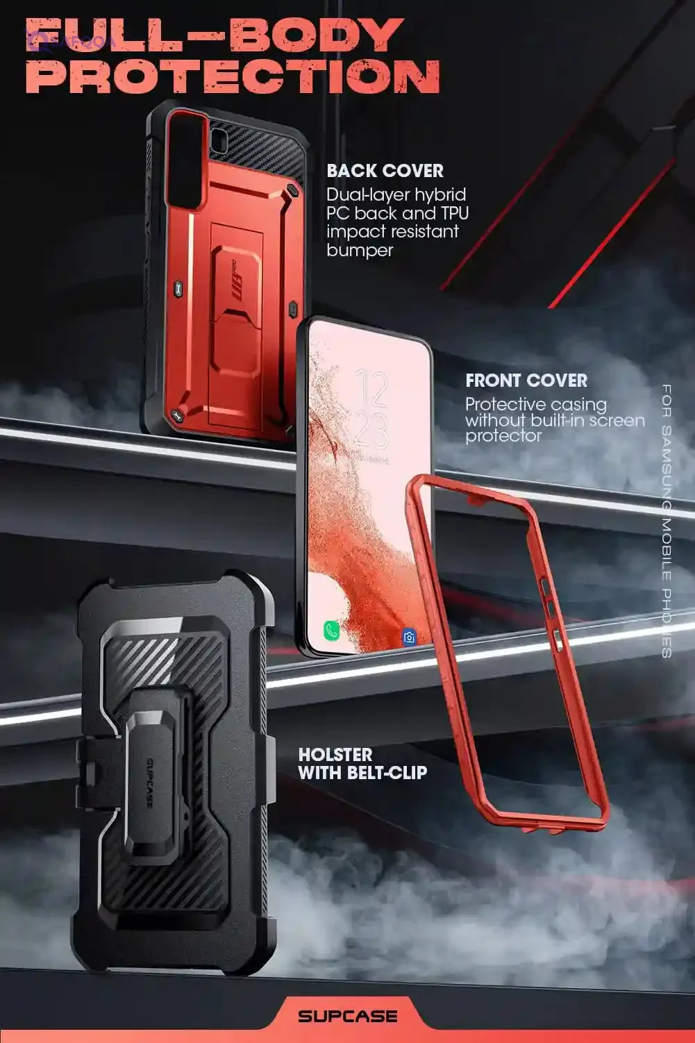 Supcase Unicorn Beetle Pro Series Case for Samsung Galaxy S22+ 5G (6.55") – Dual Layer Rugged Holster & Kickstand Case (No Screen Protector) - Safqqa Egypt