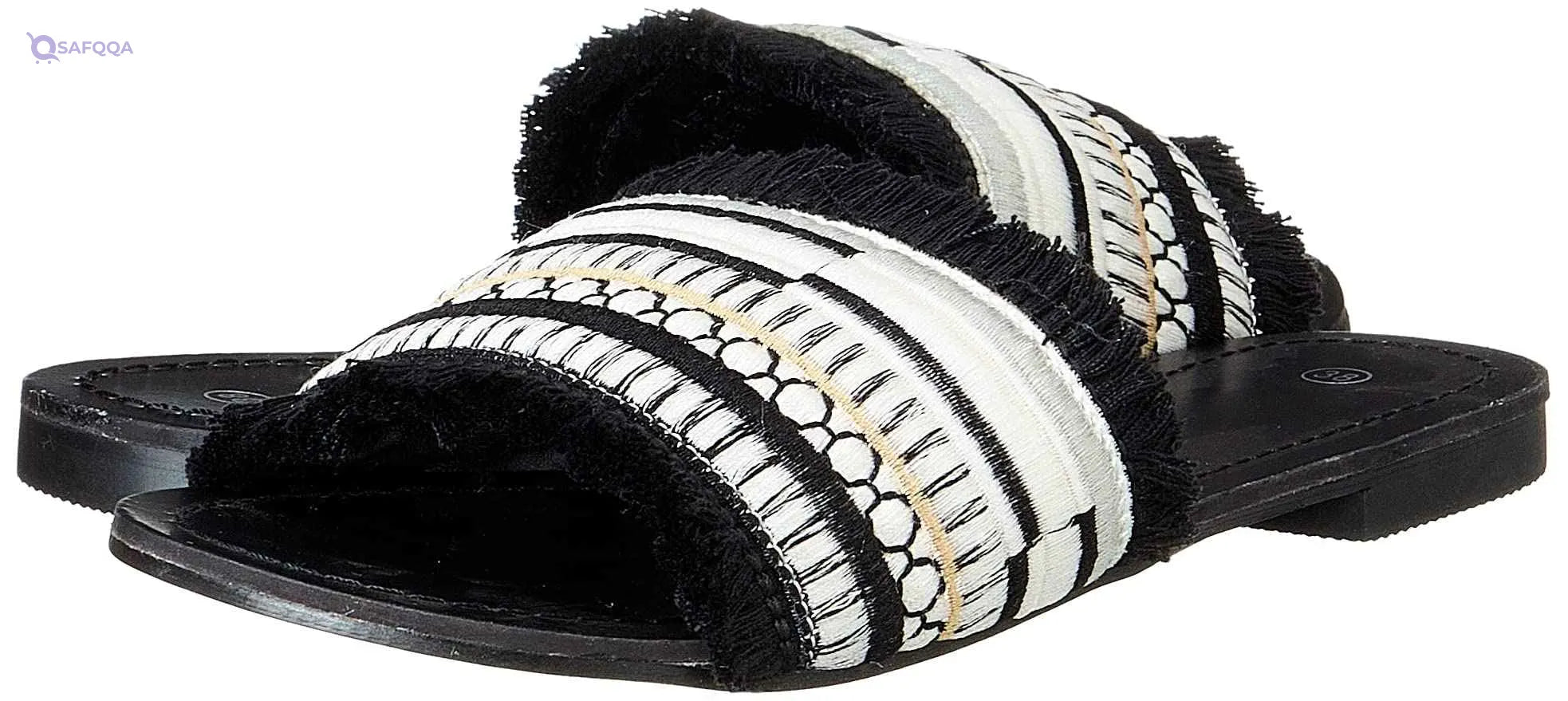 Pixi Stitch Detail Strap Flat Slippers for Women - Safqqa Egypt