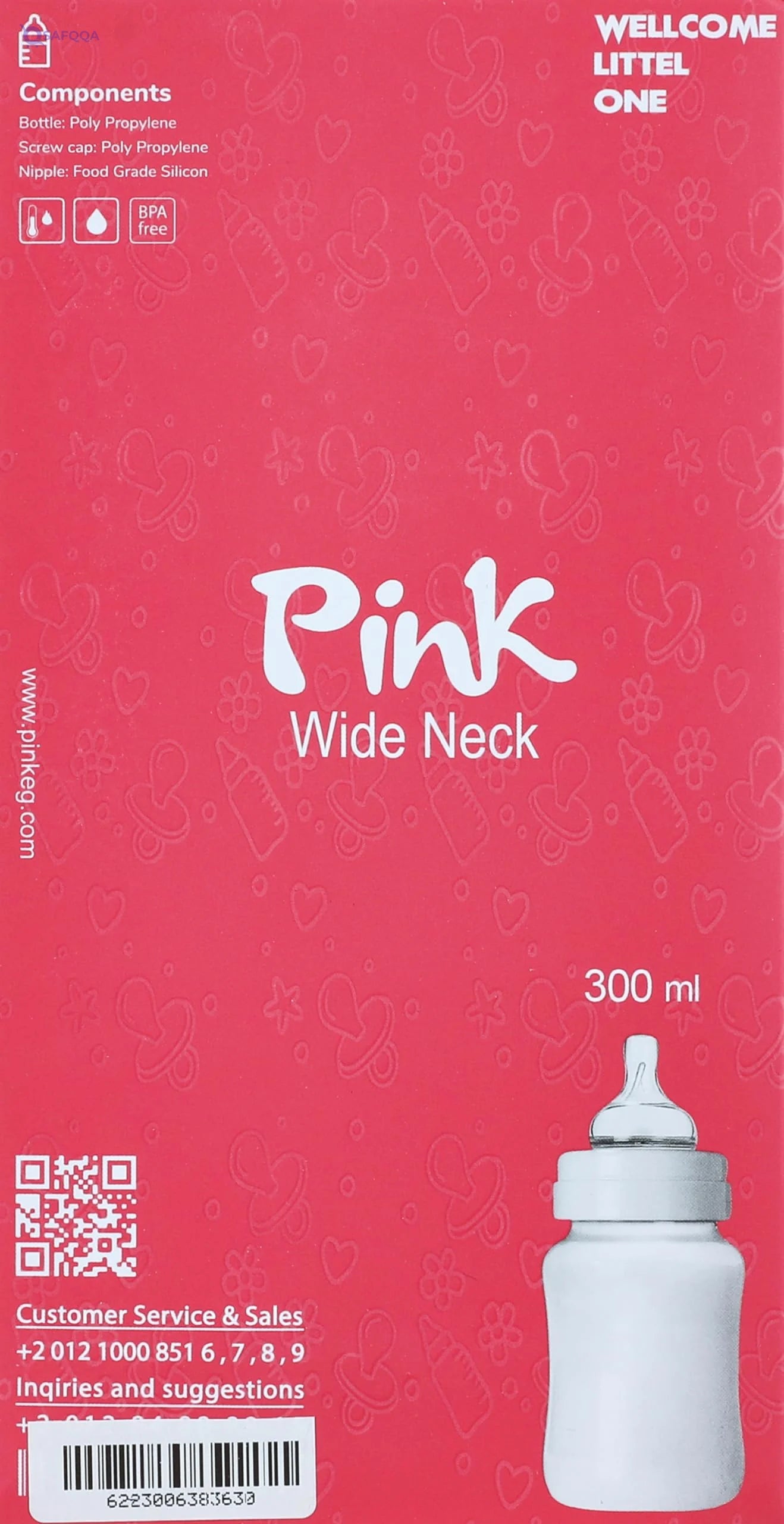 Pink & Blue Premiem Feeding Bottle White Nick With Hand • Ergonomic handle for comfortable grip. - Safqqa