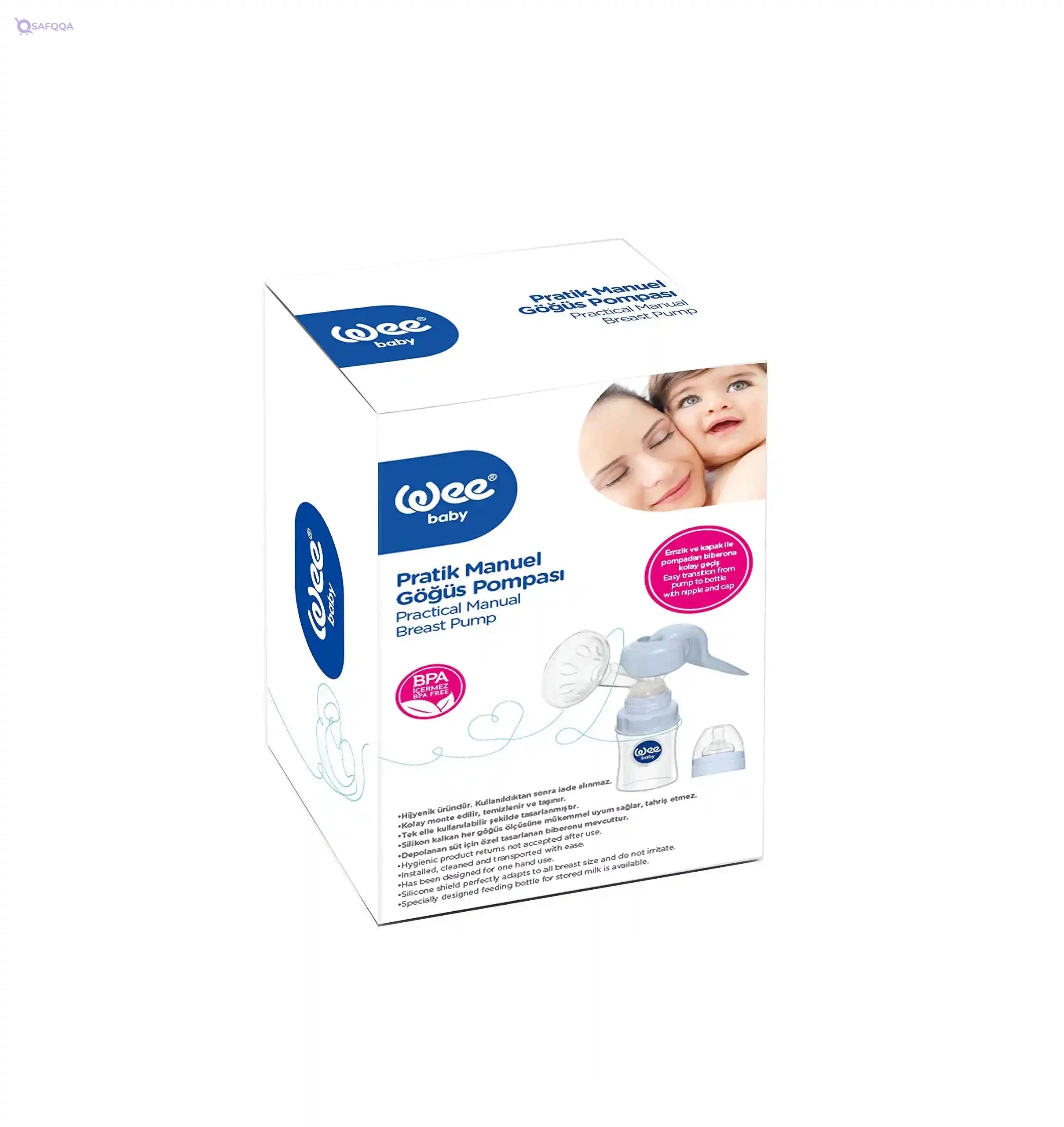 Wee Baby Manual Breast Pump + 20 Milk Storage Bag 200ml., One Size - Safqqa