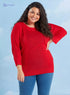 Splash Striped Top with Boat Neck and Long Sleeves - Safqqa