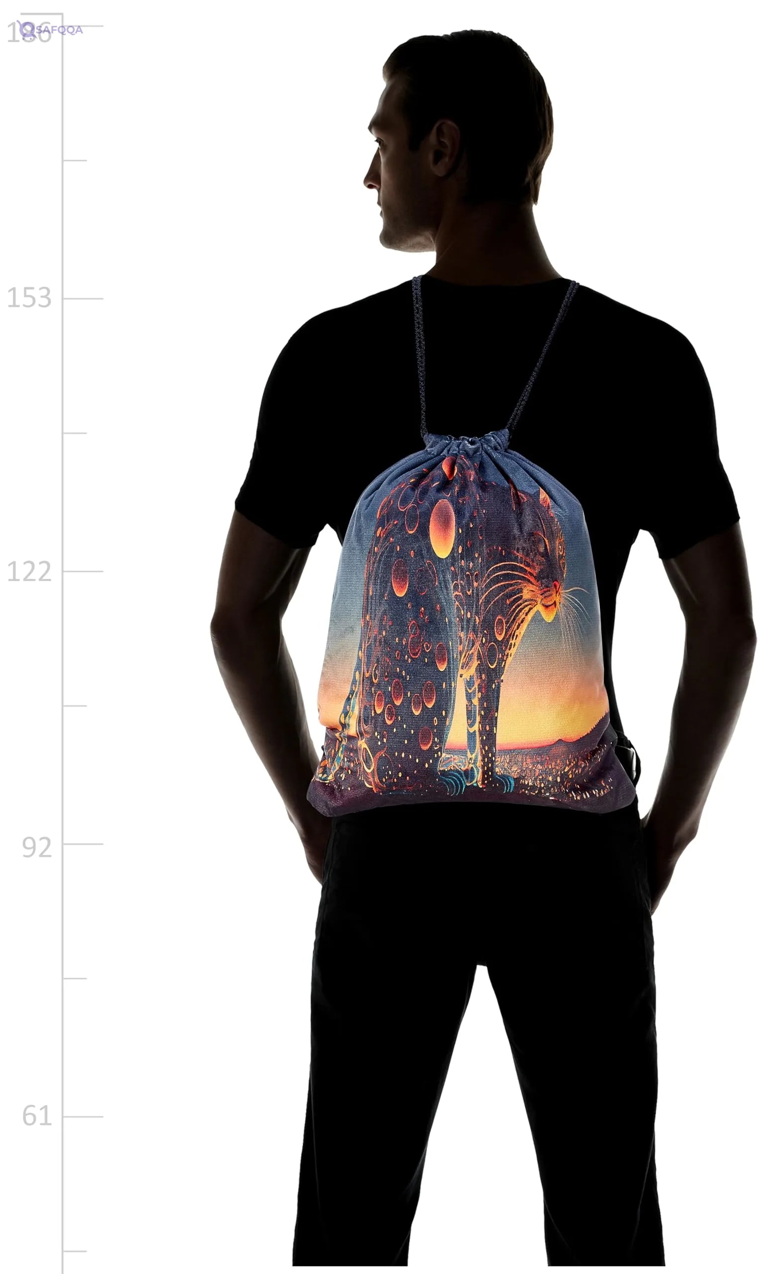 TAT DRAWSTRING BAG - 933, MultiColor, Large - Safqqa