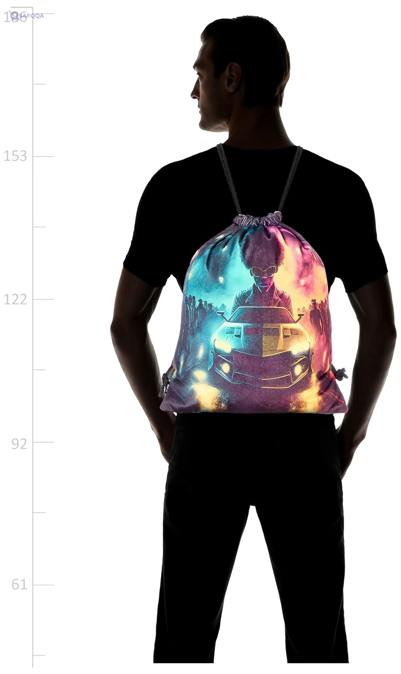 TAT DRAWSTRING BAG - 828, MultiColor, Large - Safqqa
