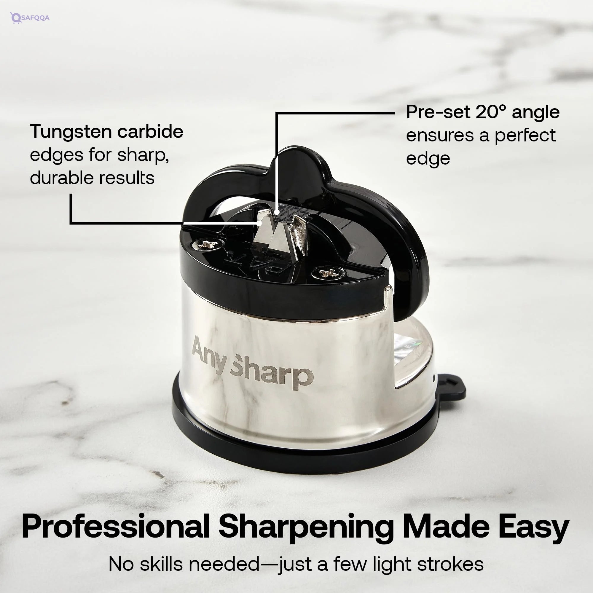 AnySharp Pro Metal Knife Sharpener – Handheld Precision Tool - Safqqa