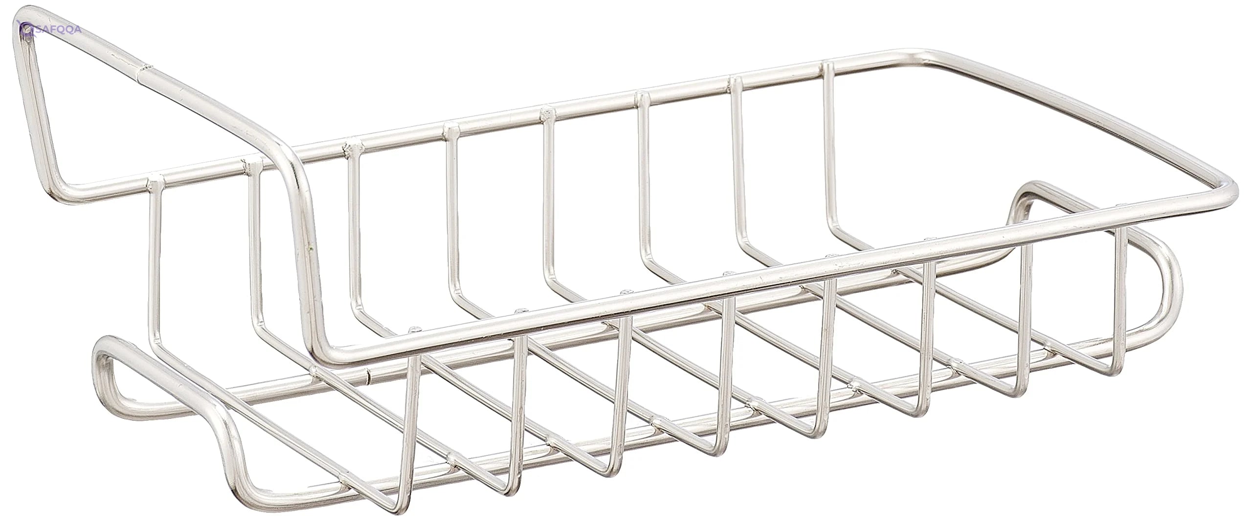 Black Bear Rectangular stainless steel soap dish with plastic fastener (17.5 * 10 * 6.5 cm) - Safqqa